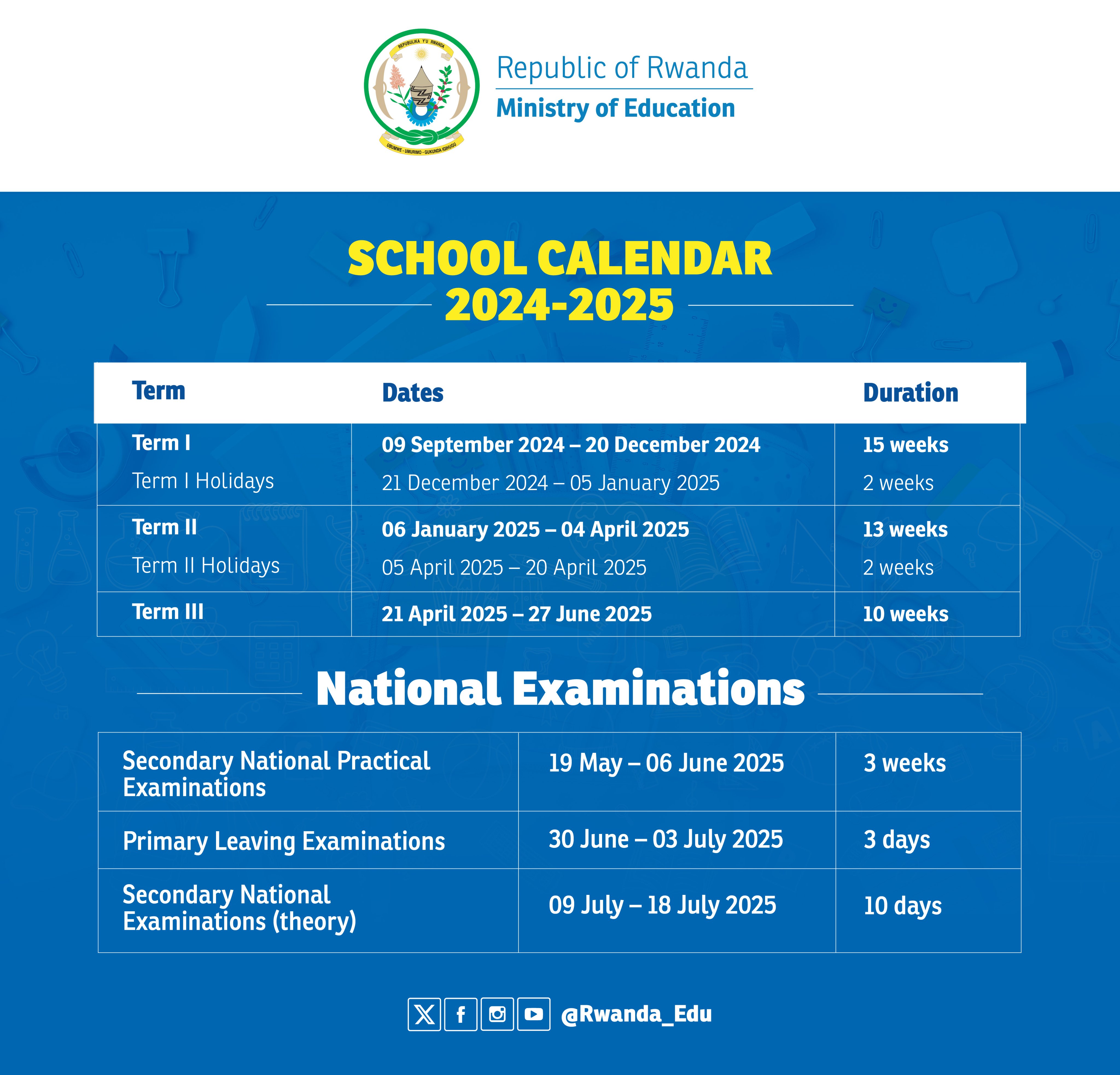 Academic Calendar